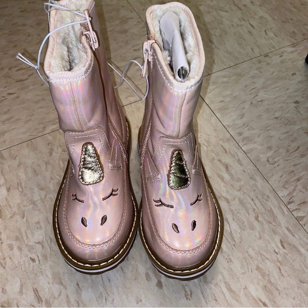 Unicorn Pink Holographic Boots